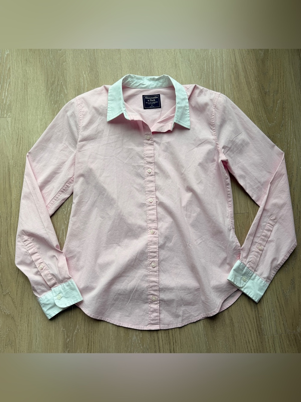 Abercrombie and Fitch pink and white button up skirt